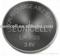  lir2016 cr2016 3.6V rechargeable battery Li-ion