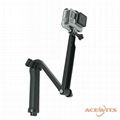 Gopro 3-Way Camera Grip Extension Arm Tripod 3