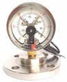 Diaphragm pressure gauge with electrical connectio