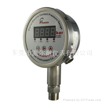 PIONEER牌100mm高精度数显电接点压力表 2