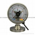 Diaphragm pressure gauge with electrical connectio