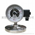 Diaphragm pressure gauge with electrical connectio