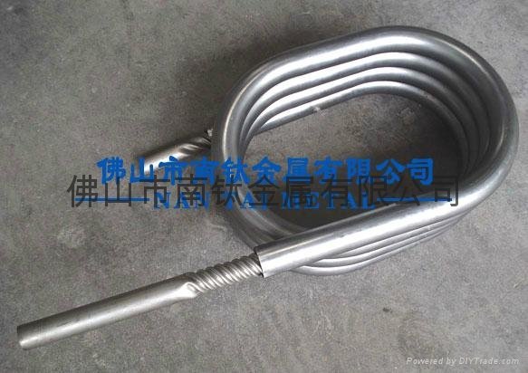 Titanium threaded coaxial tube heat exchanger 3
