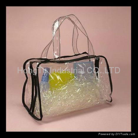 Zipper Cosmetics Plastic Packing Bag/gift bag 