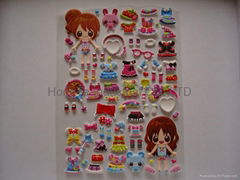 New design puffy 3d decal cute sticker