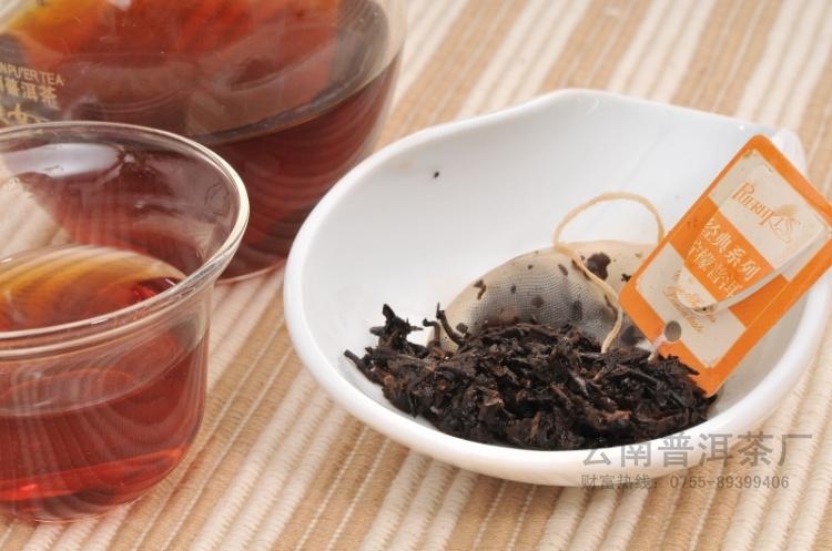 酒店賓館商務檸檬味普洱茶包 4
