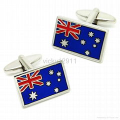 flag cufflink