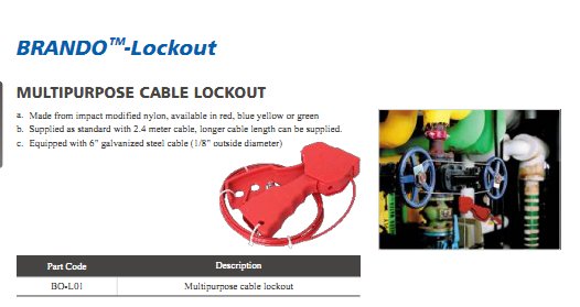 BO-L11 Adjustable Cable Lockout,Safety Cable lock,  3