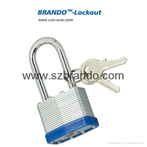 BO-G54 50mm blue long shackle Laminated Padlock , Safety Lockout 