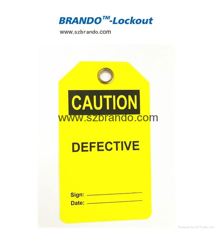 BO-T07 PVC Caution Tagout Label, Safety Tags 2