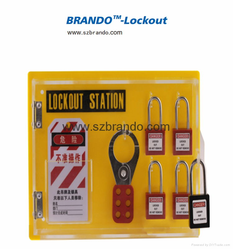 BO-S21/S22 4-Lock Lockout center, Safety Lock Station for locks 3