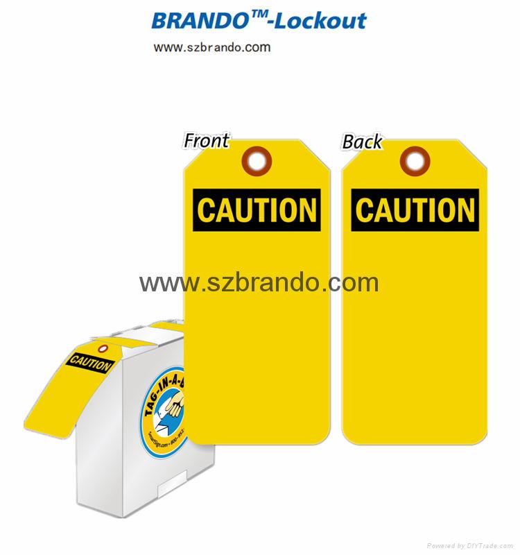 BO-T07 PVC Caution Tagout Label, Safety Tags 5