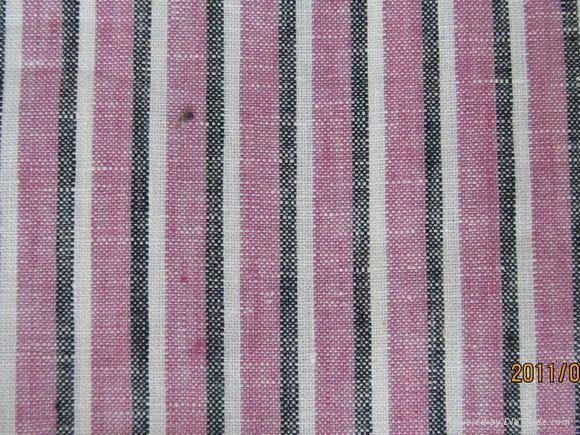 100%Linen Yarn Dyed Fabric 4