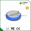 CR2354 3V 490mAh lithium button cell with solder tabs