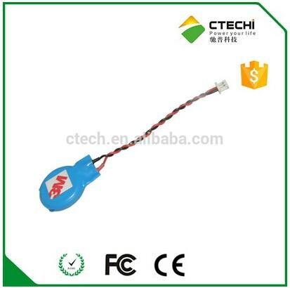 CR2032 Lithium button battery with leads and connector 3