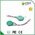 CR2032 Lithium button battery with leads and connector 4