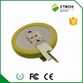 CR1632 lithium battery 3v with solder tabs