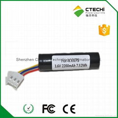 VX675 POs battery 3.6V 2200mah rechargeable battery