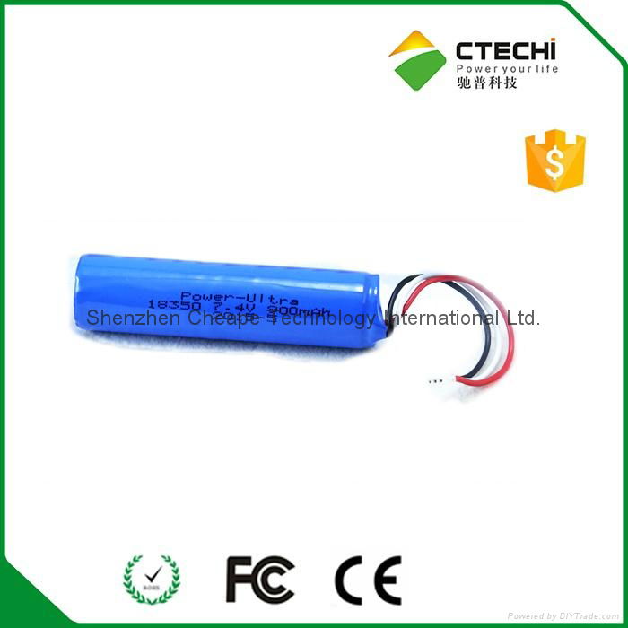 E cigaratte battery 18350 7.4V 900mah battery pack  4