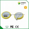 CR2450 3V 550mAh coin battery with solder tabs