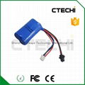 ICR14500 7.4V 1000mAh rechargeable battery pack 2S1P 