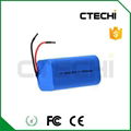 solar light battery3.7v 8000mAh 18650 battery pack 