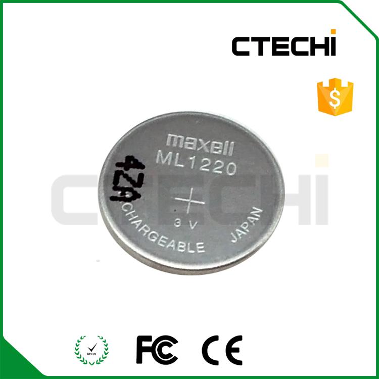 Maxell ML1220 3V rechargeable coin cell battery 2