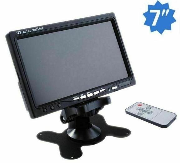 7'' inch TFT LCD Color Screen 2 Video Input Car Rear View Camera DVD VCR Monitor