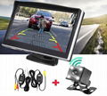 5'' LCD Car Rear View Monitor Wireless Kit Reverse Backup IR Night Vision Camera 2