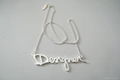 customize metal plated necklace jewelry tag metal tag  4