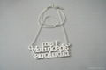 customize metal plated necklace jewelry tag metal tag  5