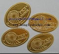 Furniture label  Aluminum name plate adhesive embossed company  logo  3