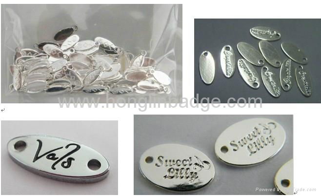 embossed metal label custom metal badge Brass furniture label Brass embossed  2