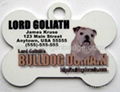 custom dog tag name badge metal plaque Dog tag Pet ID metal logo Brass badge