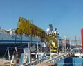 Hydraulic telescopic crane for marine crane ship