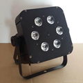 6in1 RGBWAUV battery flat led par64 dj lights 1