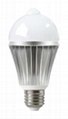 5W LED bulb with PIR sensor replaces 20w energy-saving lamps,