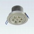 7w LED down ceiling light high power LED with 100LM/W 5000k ceiling light