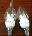 Ceramics 3w LED candle light with 100LM/W-110Lm/w 5000k lower price inquiry now