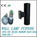 Aluminum round up and downward LED wall light fixture outdoor