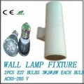 Aluminum round up and downward LED wall light fixture outdoor