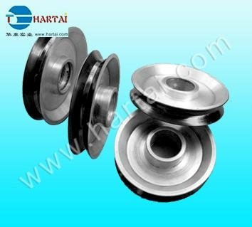 Fine Polish Ceramic Coating Aluminum Idler Pulley for Wire Machinery 4