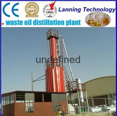 High Efficient safety device waste engine oil distillation plant