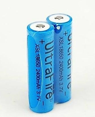 Ultrafire 18650 2400mAh Unprotected Rechargeable Battery(2 pcs) 
