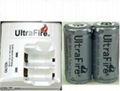 UltraFire 16340 CR123 battery with 3.7V 880mAH 3