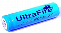 UltraFire 14500 AA sized 3.6V Li-Ion Rechargeable Battery 900 mAh