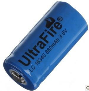 UltraFire 16340 3.7V 880mAh Rechargeable Batteries - Unprotected  2