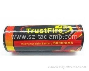 TrustFire 26650 5000mAh 3.7V Rechargeable Battery with PCB 2