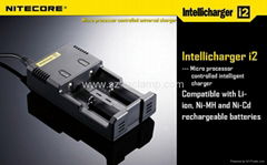 NiteCore IntelliCharger i2 Charger - for charging 18650, 16340(RCR123), 14500, e