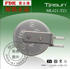 FDK ML621-TZI紐扣帶腳可充電池